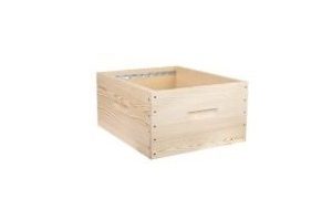 Corps mi-bois (avec bandes lisses) pour ruche Langstroth - Made in France