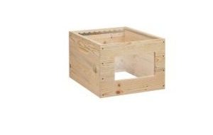 Corps mi-bois avec vitre d'observation (avec crémaillères) pour ruche Dadant 10 cadres - Ruchéco