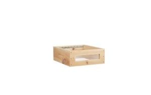hausse mi bois avec vitre d'observation 9 cadres (avec crémaillères) pour ruche dadant ruchéco