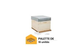 palette of 16 half-wood hives with 10 frames (without frames or increases) eco+