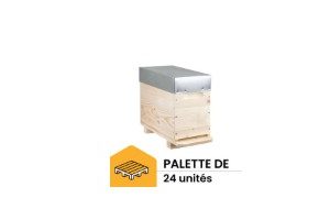 palette de 24 ruchettes 6 cadres dadant (corps avec crémaillères, plateau et toit en 105) ruchéco