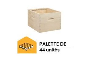 palette de 44 corps à tenons en pin maritime (avec crémaillères) pour ruche dadant 10 cadres ruchéco +