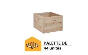 Palette de 44 corps en Cryptoméria à tenons (avec crémaillères) pour ruche Dadant 10 cadres