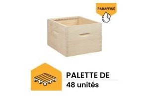 Palette de 48 corps à tenons Dadant 10 cadres - Ruchéco paraffiné