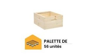 palette de 56 corps mi bois (avec crémaillères) pour ruche langstroth ruchéco