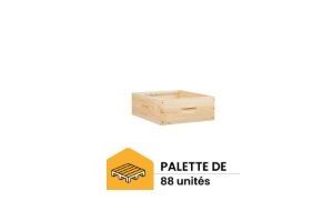 palette de 88 hausses mi bois 9 cadres (avec crémaillères) pour ruche dadant ruchéco
