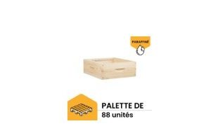 palette de 88 hausses mi bois dadant 8 cadres ruchéco paraffiné
