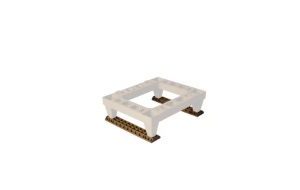 lot de 2 semelles pour palette plastique nicot 1 ruche
