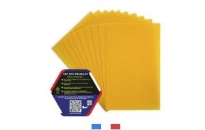 Dadant corps - 10 feuilles (1 kg) de cire gaufrée FRANÇAISE - (260 X 410