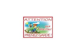 panneau rucher attention abeilles modèle petit garçon