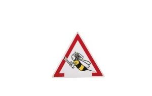 panneau rucher triangulaire attention abeilles