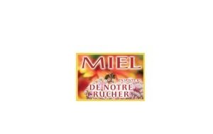 panneau vente de miel pvc modèle abeille et fleur blanche