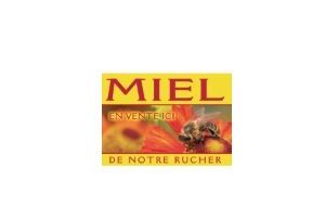 panneau vente de miel pvc modèle abeille et fleur rouge