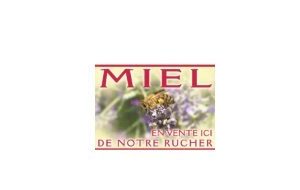 panneau vente de miel pvc modèle abeille et lavande