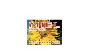 Panneau vente de miel - PVC - modèle abeille et tournesol