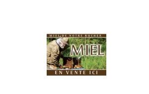panneau vente de miel pvc modèle apiculteur