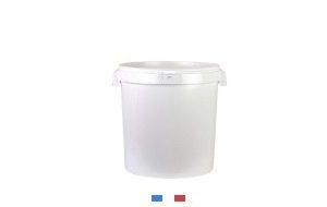 Seau plastique avec couvercle - 40 kg