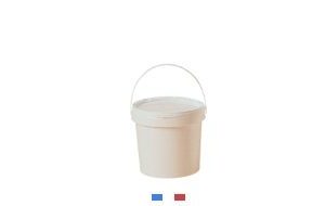 seau plastique blanc avec couvercle 3 kg
