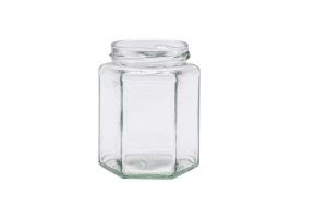 pot en verre hexagonal 250g (191 ml) to58